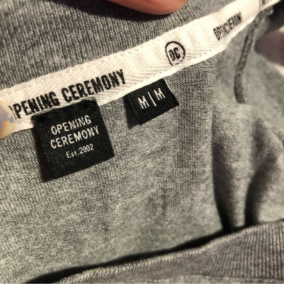 Opening Ceremony Grey Cropped Spell Out Logo Tank Top - Picture 6 of 9